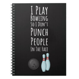 Lustige Bowling-Geschenke Bowler Fan Spieler Spaß Notizblock