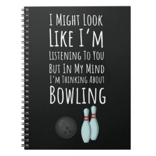 Lustige Bowling-Geschenke und Neuheiten Sports Bow Notizblock