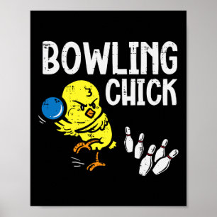 Lustige Bowling-Kanone Damen Mädchen Kinder Kleink Poster