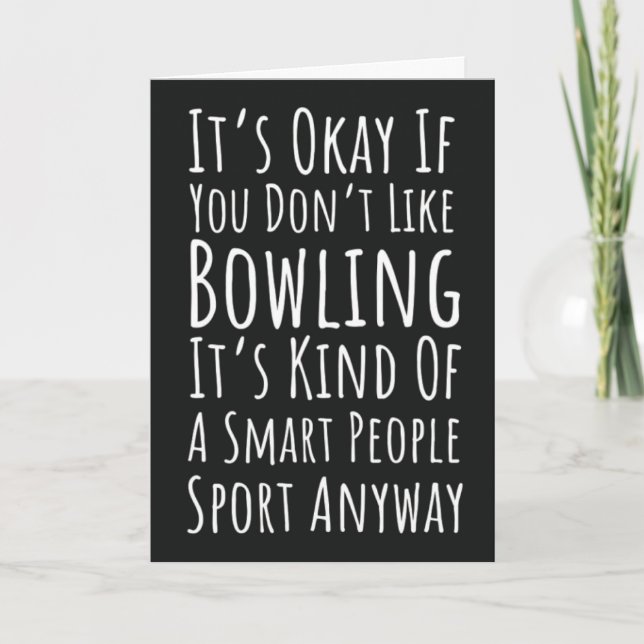 Lustige Bowling-Karten-Bowler-Mannschaft Strike Sp Karte (Vorderseite)