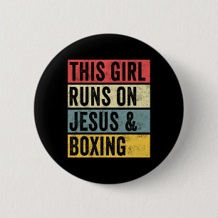 Lustige Boxen Jesus Hunde Und Boxen Kickboxen Kamp Button