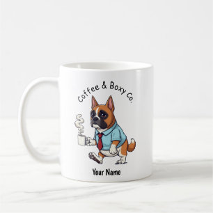 Lustige Boxer-Hund-Geschäftsanzug-Kaffee Kaffeetasse