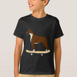 Lustige Boxer Skateboarding Welpen-Hund Geschenk M T-Shirt