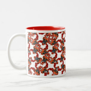 Lustige Boxer Weihnachtsmuster Zweifarbige Tasse