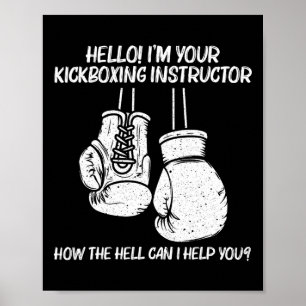 Lustige Boxkunst für Männer Frauen Kickbox-Trainer Poster