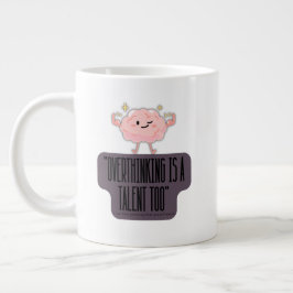 Lustige Brain Power Bekleidung für Überdenker Jumbo-Tasse