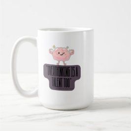 Lustige Brain Power Bekleidung für Überdenker Kaffeetasse