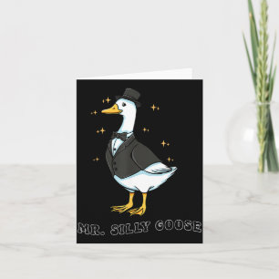 Lustige Braut, die Mr. Silly Goose Hochzeitspaar w Karte