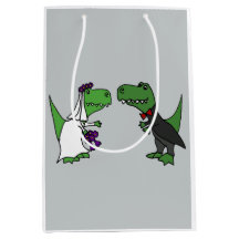 Lustige Braut und Bräutigam T-rex