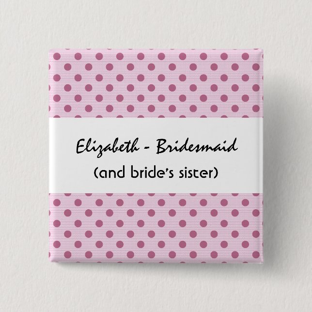 Lustige Brautjungfern-Knöpfe mit Button (Vorderseite)