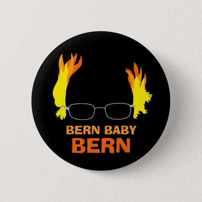 Lustige brennende Sandpapierschleifmaschinen Button (Vorderseite)