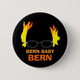 Lustige brennende Sandpapierschleifmaschinen Button
