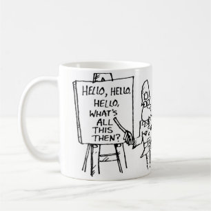 Lustige britische Polizeiausbildungsschule Cartoon Kaffeetasse