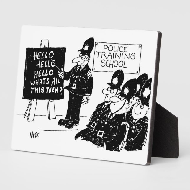 Lustige britische Polizeiausbildungsschule Fotoplatte (Seite)