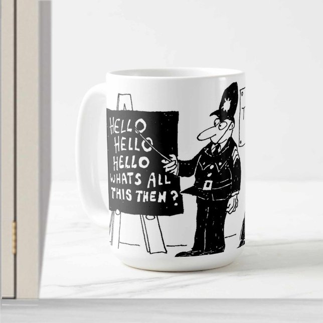 Lustige britische Polizeiausbildungsschule Kaffeetasse (Von Creator hochgeladen)