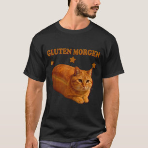 Lustige Brotkatze Meme Gluten Morgen Humor Grafik T-Shirt