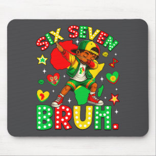 Lustige Bruh Geschichte Dabbing 67 Afroamerikanisc Mousepad