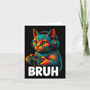 Lustige Bruh-Katze Gamer Videospiele Gaming Für Mä Karte