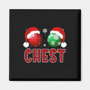 Lustige Brustnüsse Weihnachts-Shirt passendes Paar Magnet