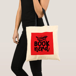 Lustige Buch-Nerd-Wortkunst  Tragetasche