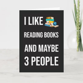 Lustige Buchlesekarten Humor Leser Bücherwurm Karte