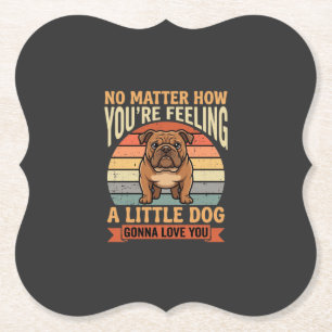 Lustige Bulldogge Liebeszitat Retro Hund Untersetzer
