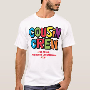 Lustige Bunte Cousin-Crew-Familientreffen T-Shirt