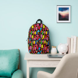 Lustige bunte Eiscreme-Schultasche Bedruckter Rucksack