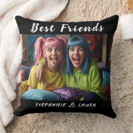 Lustige bunte Haare beste Freundinnen Kissen