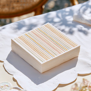 Lustige bunte Streifen Serviette