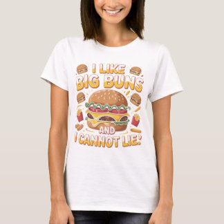 Lustige Burger-Liebhaber-Typografie-Design für Foo T-Shirt