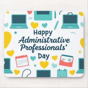 Lustige Büro-Icons Verwaltungs-Tag-Muster Mousepad