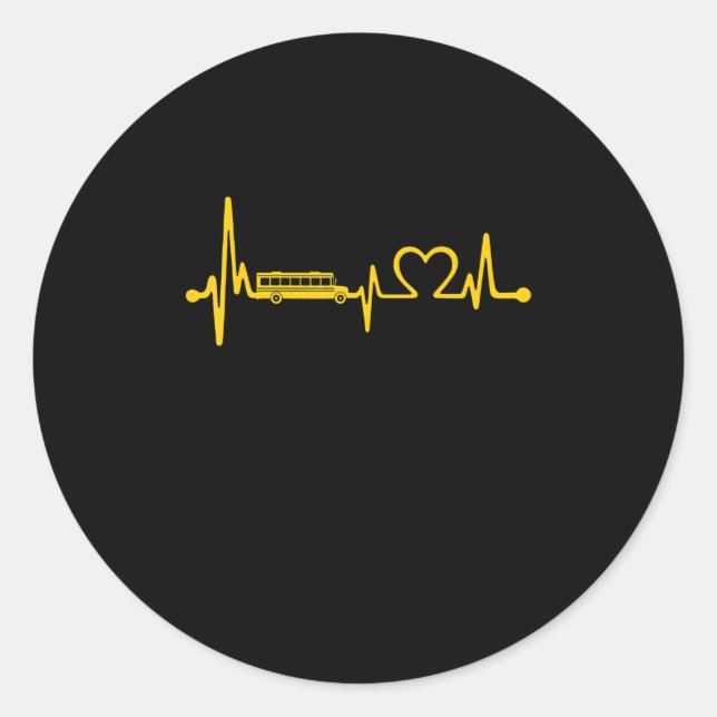 lustige Busfahrerin Geschenk Liebe Schulbus Runder Aufkleber (Vorderseite)