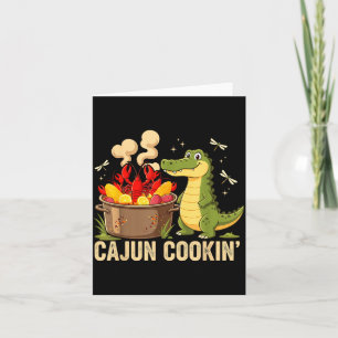 Lustige Cajun Louisiana-Kochkessel-Alligator-Fluss Karte