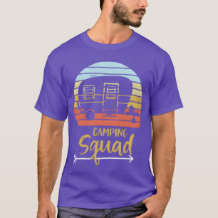 Lustige Camping-Mannschaft passende Familie Retro T-Shirt