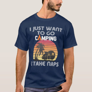 Lustige Camping-Nickerchen Perfekter Familien-Camp T-Shirt