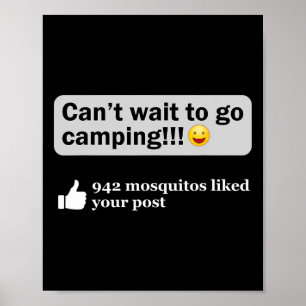 Lustige Camping-Sprüche Humor Outdoor-Witz Camping Poster