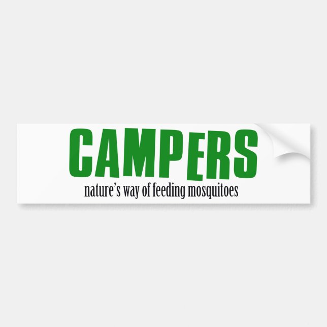 Lustige Campingsentwürfe Autoaufkleber (Vorne)