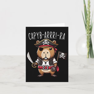 Lustige Capyb-arrr-ra Piraten Capybyra Halloween J Karte