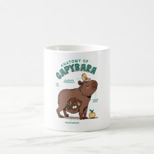 Lustige Capybara-Anatomie Kaffeetasse