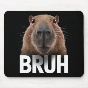 Lustige Capybara Bruh  Mousepad