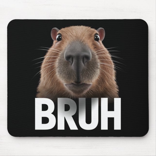 Lustige Capybara Bruh  Mousepad (Vorne)
