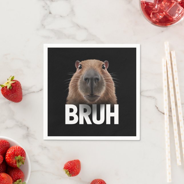 Lustige Capybara Bruh  Serviette (Beispiel)
