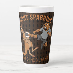 Lustige Capybara gegen Kangaroo Leichtes Sparring Milchtasse