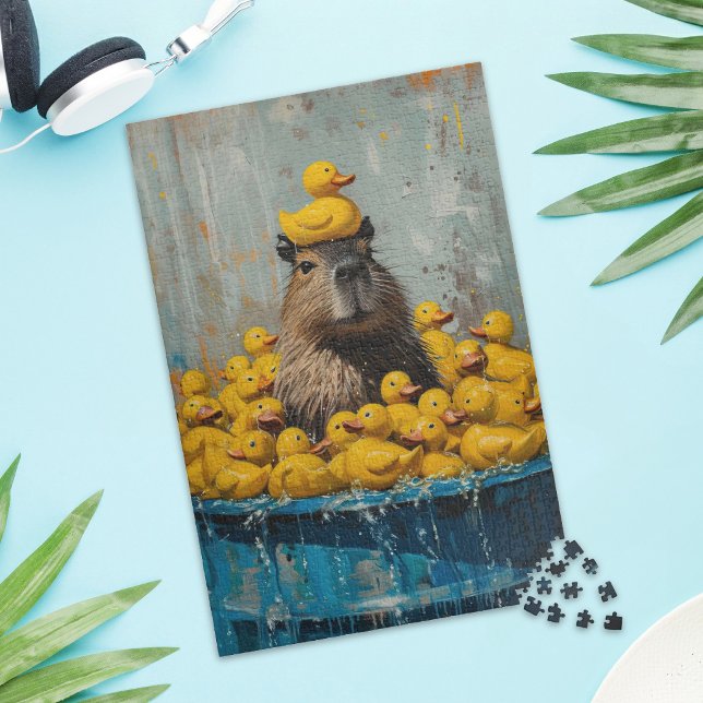Lustige Capybara-Gummiente Pool-Puzzle (Von Creator hochgeladen)