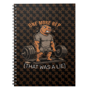 Lustige Capybara-Gym Einmal Noch Wiederholen Das W Notizblock