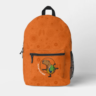 Lustige Capybara Keine Sorge Sei Cappy Cartoon Bedruckter Rucksack