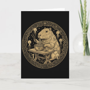 Lustige Capybara Old World Mittelalter Ramen Fanta Karte