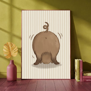 Lustige Capybara-Po-Wackel-Tier-Kinderzimmer-Druck Poster