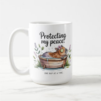 Lustige Capybara-Selbstfürsorge-Tasse - Nickerchen Kaffeetasse